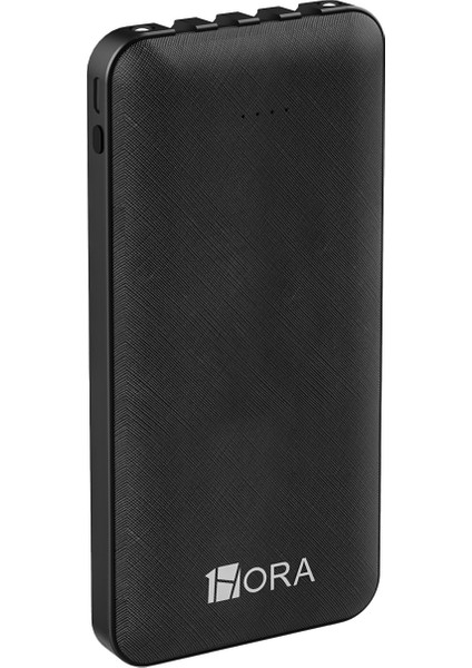 GAR148 10000 Mah Taşınabilir Şarj Cihazı - Dahili 4 Kablo - Hızlı Şarj Destekli - Usb-A Çıkışlı Powerbank - Siyah