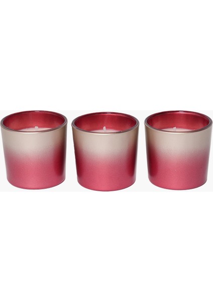 X-Mas Red 3'lu Candle Set