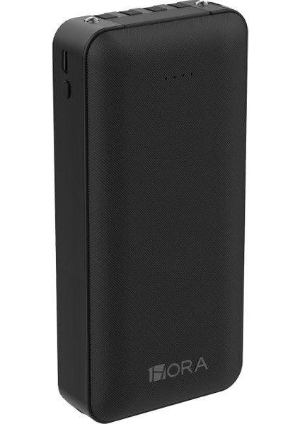 GAR159 20000 Mah Taşınabilir Şarj Cihazı - Dahili 4 Kablo - Usb-A Çıkışlı - Hızlı Şarj Destekli Powerbank - Siyah