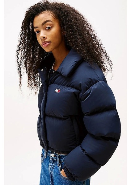 Tommy Hilfiger Tommy Jeans Kadın Lacivert Şişme Mont