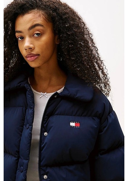 Tommy Hilfiger Tommy Jeans Kadın Lacivert Şişme Mont