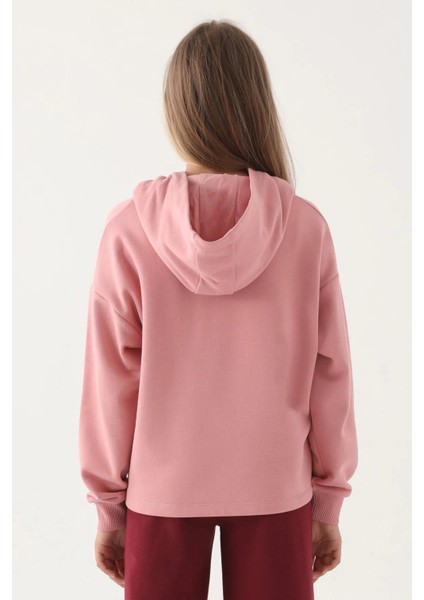 Pamuk Kapüşonlu Kız Çocuk Sweatshirt 321U4KW