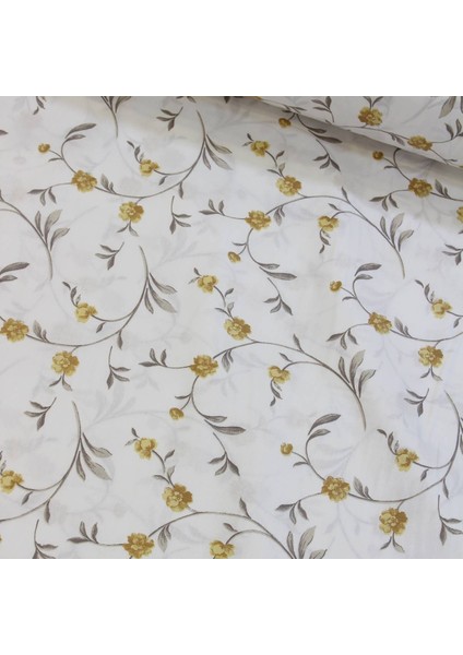 Sarı Bahar Dalı Nevresimlik Poplin Kumaş