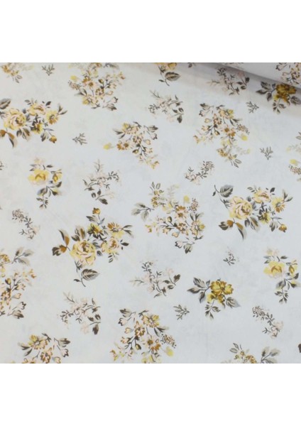 Çiçek Buketi Pembe Nevresimlik Poplin Kumaş-Wlhm