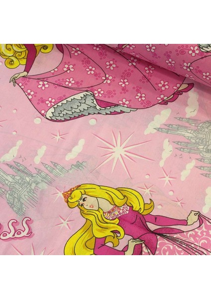Pembe Prenses 2 Nevresimlik Poplin Kumaş-Deco