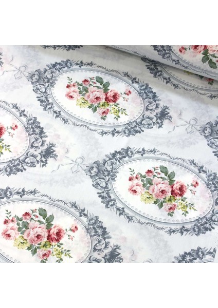 Narçiçeği Toz Mavi English Home Nevresimlik Poplin Kumaş-Tknhm