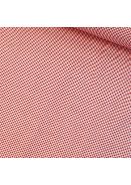 Kırmızı Pötikare Nevresimlik Poplin Kumaş-Tkhm