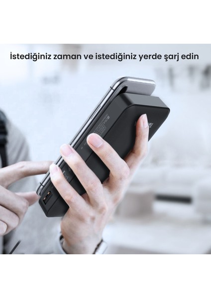 GAR159 20000 Mah Taşınabilir Şarj Cihazı - Dahili 4 Kablo - Usb-A Çıkışlı - Hızlı Şarj Destekli Powerbank - Siyah modelleri