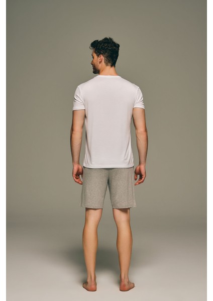 Erkek Modal Bisiklet Yaka Kısa Kollu T-Shirt fırsatları