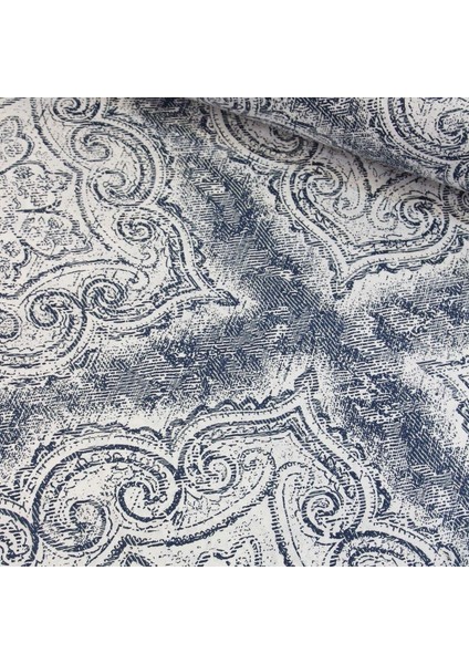 Mavi Denim Damask Nevresimlik Poplin Kumaş-Tknhm