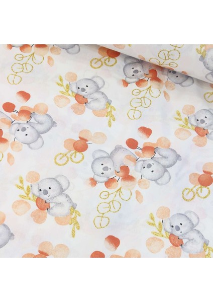 Koala Somon Balon Nevresimlik Poplin Kumaş- cm lh