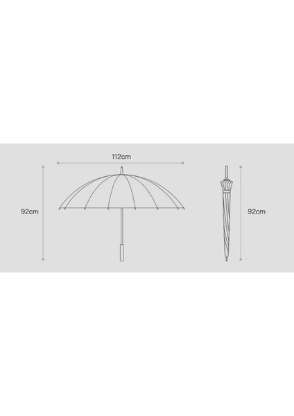 24 Telli Dayanıklı Şemsiye