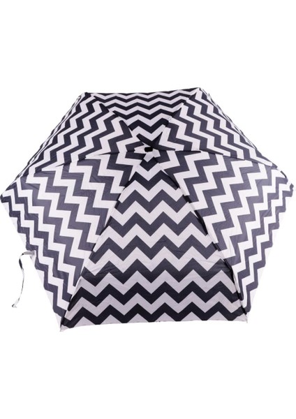 Moods Up Siyah Beyaz Zikzaklı Manuel Mini Şemsiye - Rüzgara Dayanıklı, Hafif, Renkli Tasarım modelleri