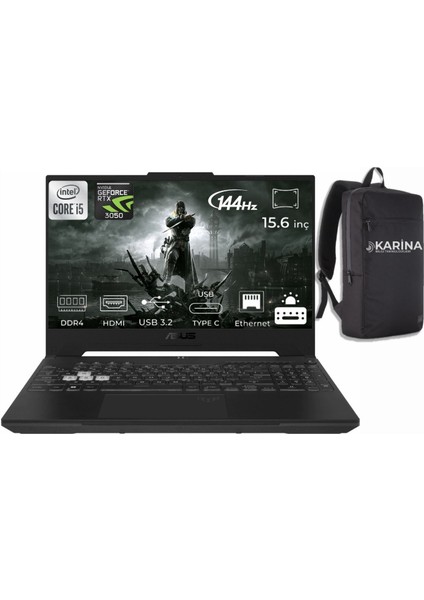 Tuf Gaming F15 FX507ZC4-HN158-09 I5-12500H 40 GB 1 Tb SSD RTX3050 15.6" Full Hd Gaming Laptop