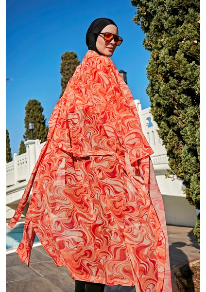 Remsa Tesettür Mayo Üzerine Tek Kaftan Kimono Pareo RP007 Melis fiyatları