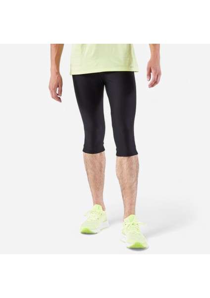 Kalenji Erkek 3/4 Tayt - Koşu - Siyah - KIPRUN Run 100