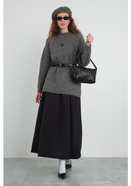 Örümcek Örgülü Kazak Antrasit fiyatları