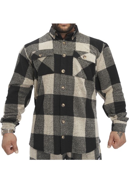 Oversize Havlu Kışık Oduncu Gömlek Bgsm 5058