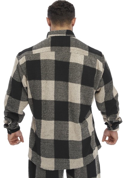 Oversize Havlu Kışık Oduncu Gömlek Bgsm 5058