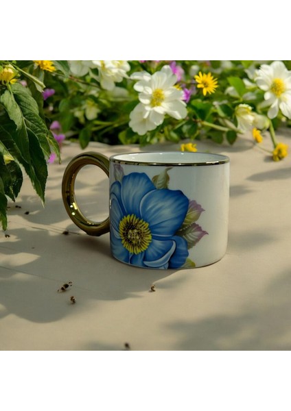Mien Premium Halka Kulplu 6lı Set Flower Kupa Fincan fiyatları