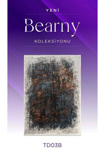 Bearny TD03B Lacivert Vizon Viskon Akrilik Yumuşak Dokulu Modern Eskitme Halı fiyatları