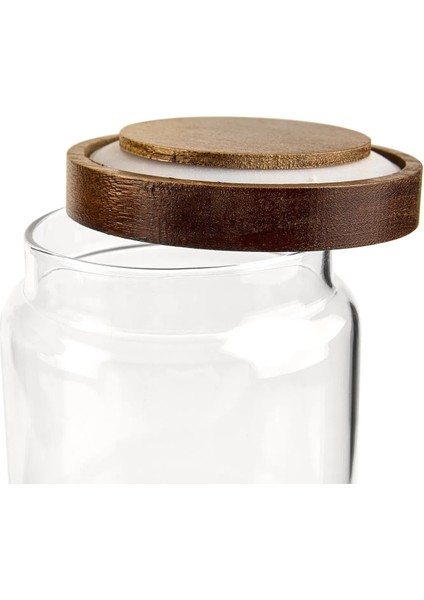 Mien Izy Premium 3lü Bambu Silikon Vakum Kapaklı Cam Baharatlık Seti 600×3 Ml. BOR-018 modelleri