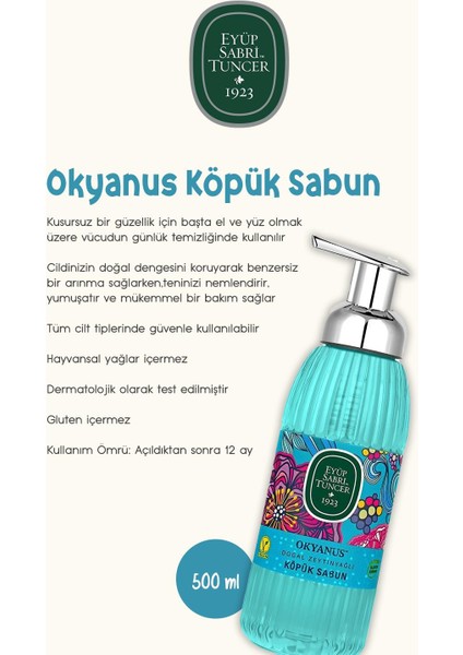 Sıvı ve Köpük Sabun 500ML, Oda Kokusu 500ML Okyanus ve Rosie Pamuk modelleri