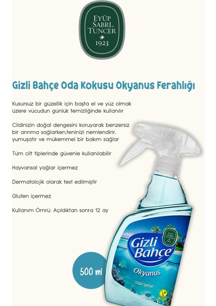 Okyanus Sıvı ve Köpük Sabun 500ML, Kolonya 1lt, Oda Kokusu 500ML ve Rosie Pamuk fiyatları