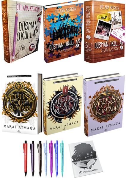 Medusanın Ölü Kumları 3lü Set (Ciltli) ve Düşman Okullar 3lü Set (Ciltli)