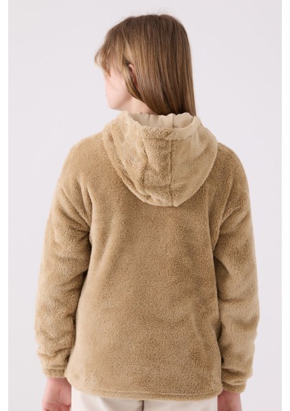 Kapüşonlu Polar Kız Çocuk Sweatshirt 361X1CW