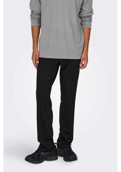 Erkek Onsmark Regular Fit Chino Pantolon 22033199 Siyah modelleri