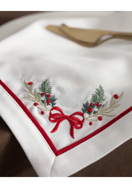 Boucle 2'li Peçete - Beyaz/kırmızı fiyatları