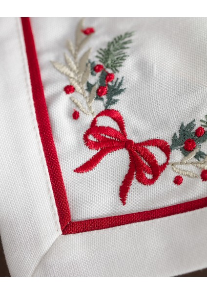 Boucle 2'li Peçete - Beyaz/kırmızı fırsatları