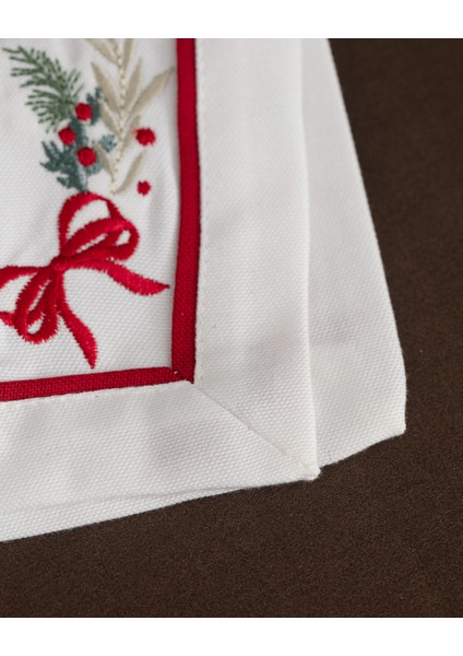 Boucle 2'li Peçete - Beyaz/kırmızı indirimleri