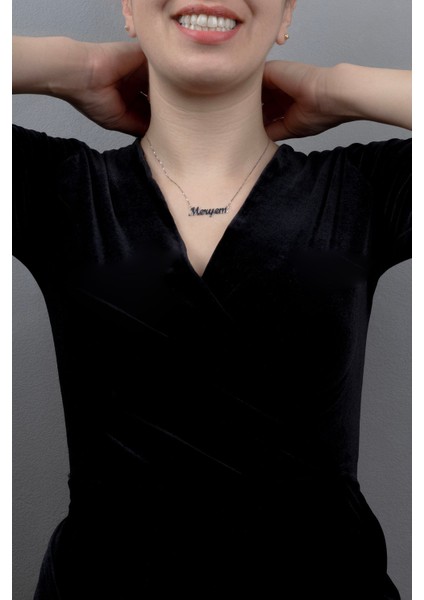 Gümüş İsimli Kolye Özel Tasarım Küp Zincir 18 Ayar Beyaz Altın Kaplama Kişiye Özel İsim Yazılı 925 Ayar Kadın Gümüş İsimli Kolye Bayan İsimli Kolye Kişiye Özel İsim Kolye İsim Kolyesi