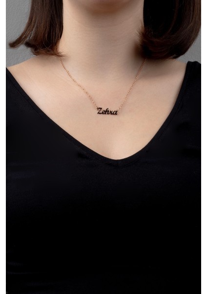 Gümüş İsimli Kolye Özel Tasarım Doç Zincir 18 Ayar Rose Altın Kaplama Kişiye Özel İsim Yazılı 925 Ayar Kadın Gümüş İsimli Kolye Bayan İsimli Kolye Kişiye Özel İsim Kolye İsim Kolyesi