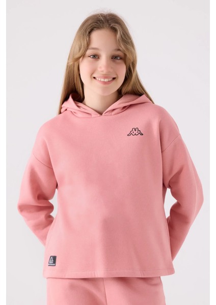 Kapüşonlu Kız Çocuk Sweatshirt 321Z36W