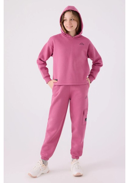 Kapüşonlu Kız Çocuk Sweatshirt 321Z36W