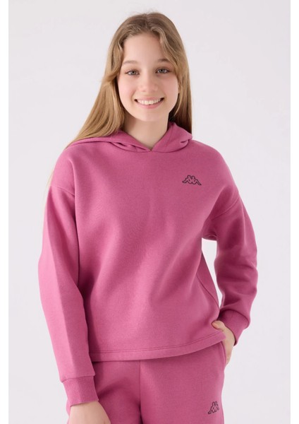 Kapüşonlu Kız Çocuk Sweatshirt 321Z36W