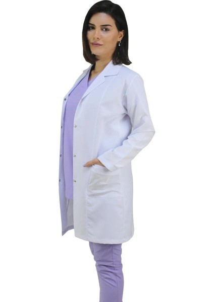 Kadın Beyaz Doktor Önlüğü Iş Önlüğü Vizit Veteriner Laborant Eczacı Önlüğü EMR marka