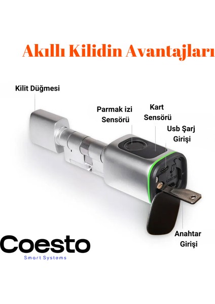 Akıllı Parmak izli kilit , Kartlı Kapı Kilidi,uzaktan Açma Tuya App