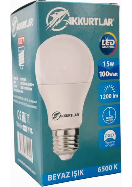 Led Lamba 15W-100W 1200 Lümen Beyaz Işık E-27 Duy