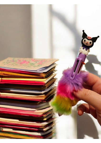 Kuromi Peluş 6 Renkli Tükenmez Kalem
