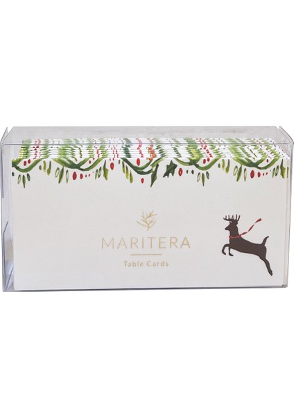 Marıtera Christmas Deer Isim Kartı 9 x 4,5 Geyik