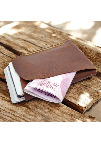 Cy Leather Zenith Taba Hakiki Deri El Yapımı Kartlık