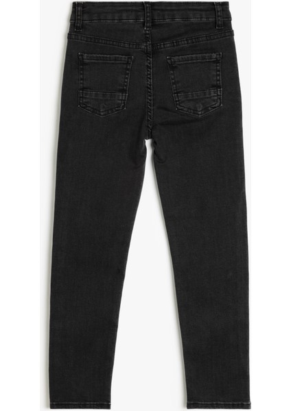 Cep Detaylı Düğme Detaylı Pamuklu Kot Pantolon fiyatları