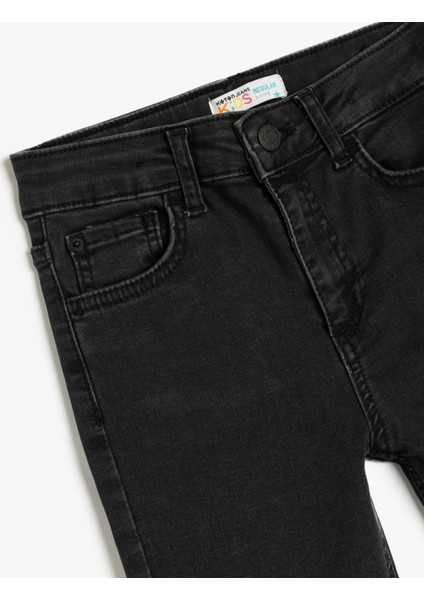 Cep Detaylı Düğme Detaylı Pamuklu Kot Pantolon modelleri