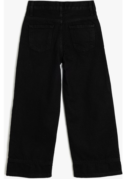 Pamuklu Cepli Bol Paça Denim Pantolon fiyatları