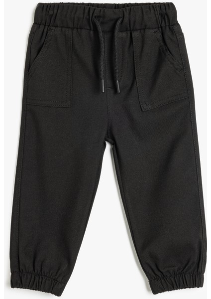 Jogger Pantolon Beli Bağlamalı Cepli