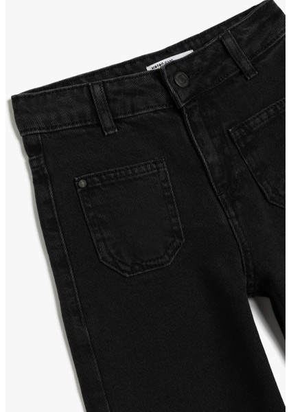 Kot Pantolon Geniş Paça Cepli Pamuklu - Wide Leg Jean modelleri